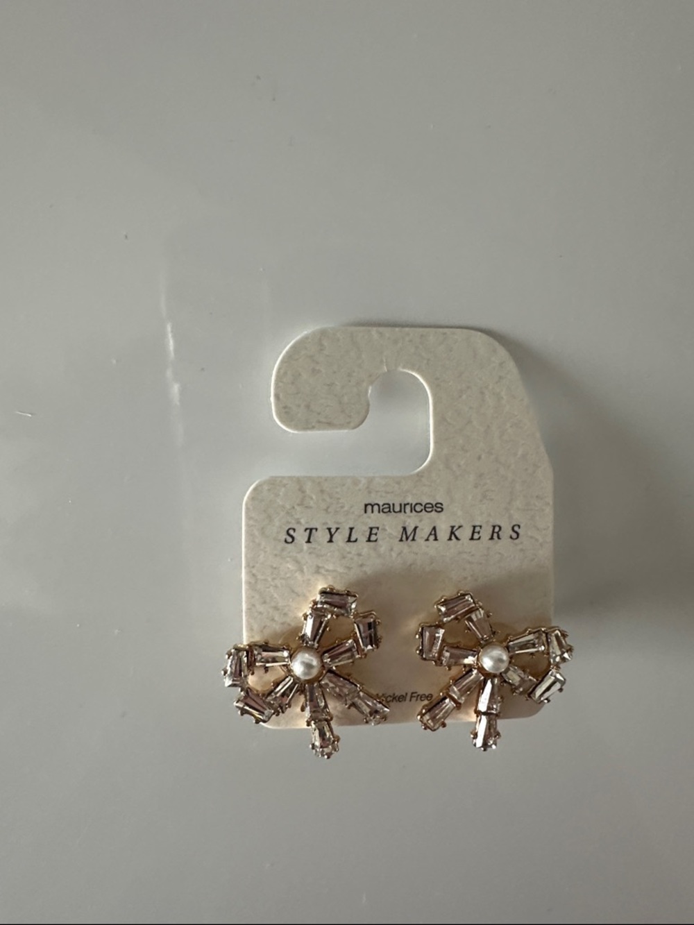 maurices Rose Gold Floral Pearl Cluster Earrings